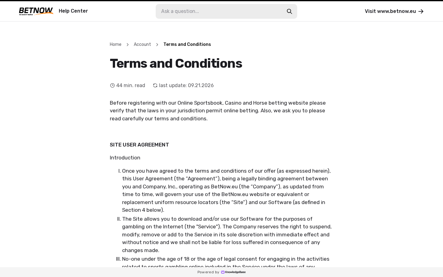Dated source capture for BetNow