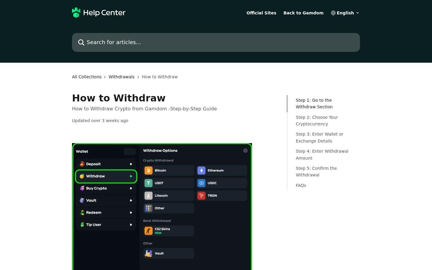 Dated source capture for Gamdom