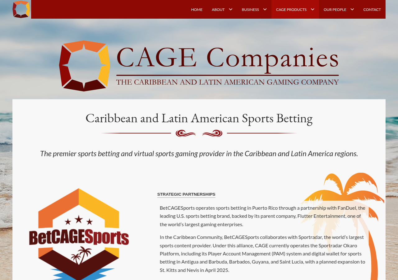 Screenshot of Caribbean CAGE official BetCAGESports product page