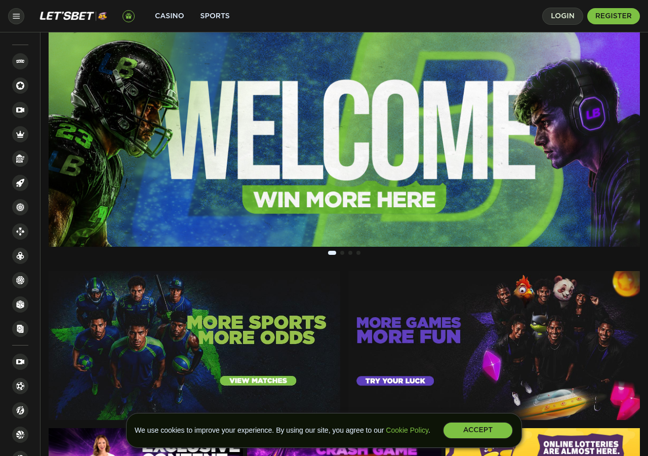 Screenshot of Let’s Bet online platform