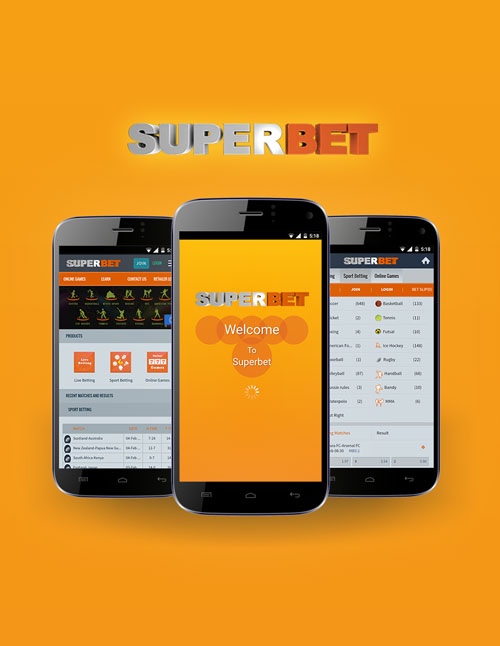 Superbet Guyana promotional image showing its mobile app